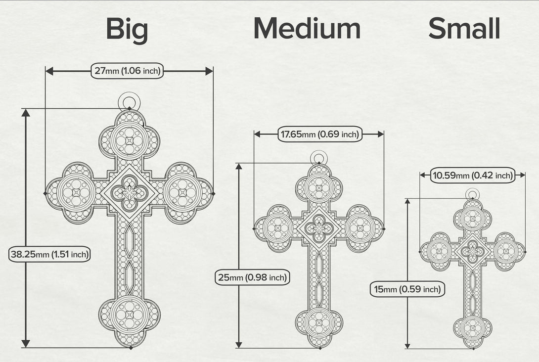 Antiochian Orthodox Christian Cross Necklace - Austin No. 1