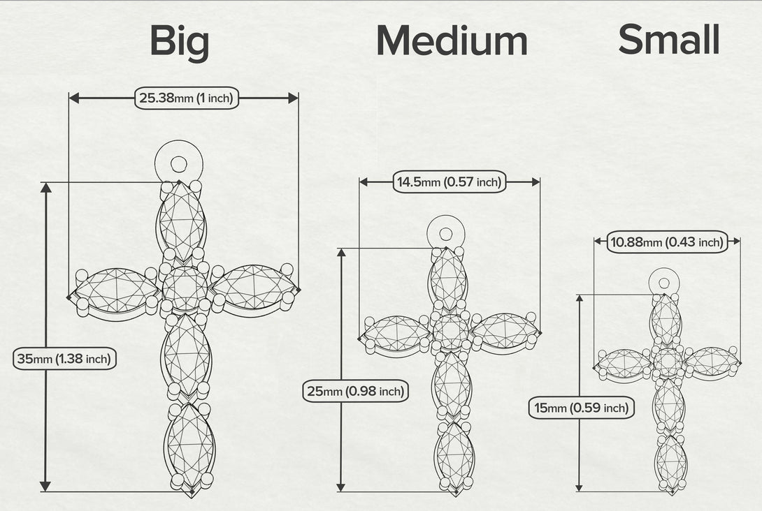 Luxurious Sapphire Cross Necklace - Silas No. 13