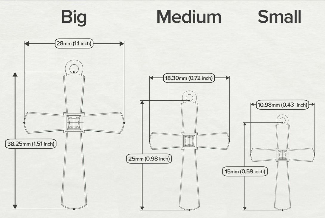 Latin Ruby Cross Necklace - Tobias No. 12