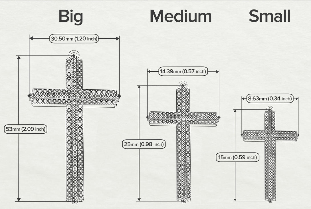 Minimalist Black Diamond Cross Necklace - Aaron No. 9