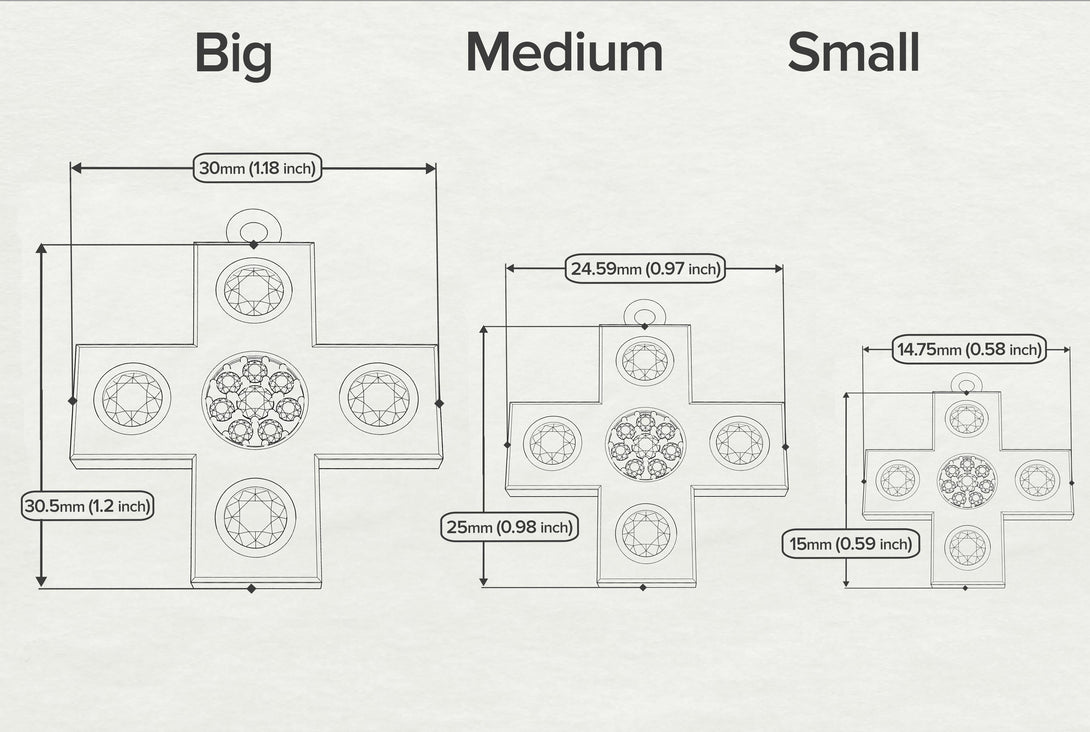 Equilateral Diamond Cross Necklace - Jayce No. 1