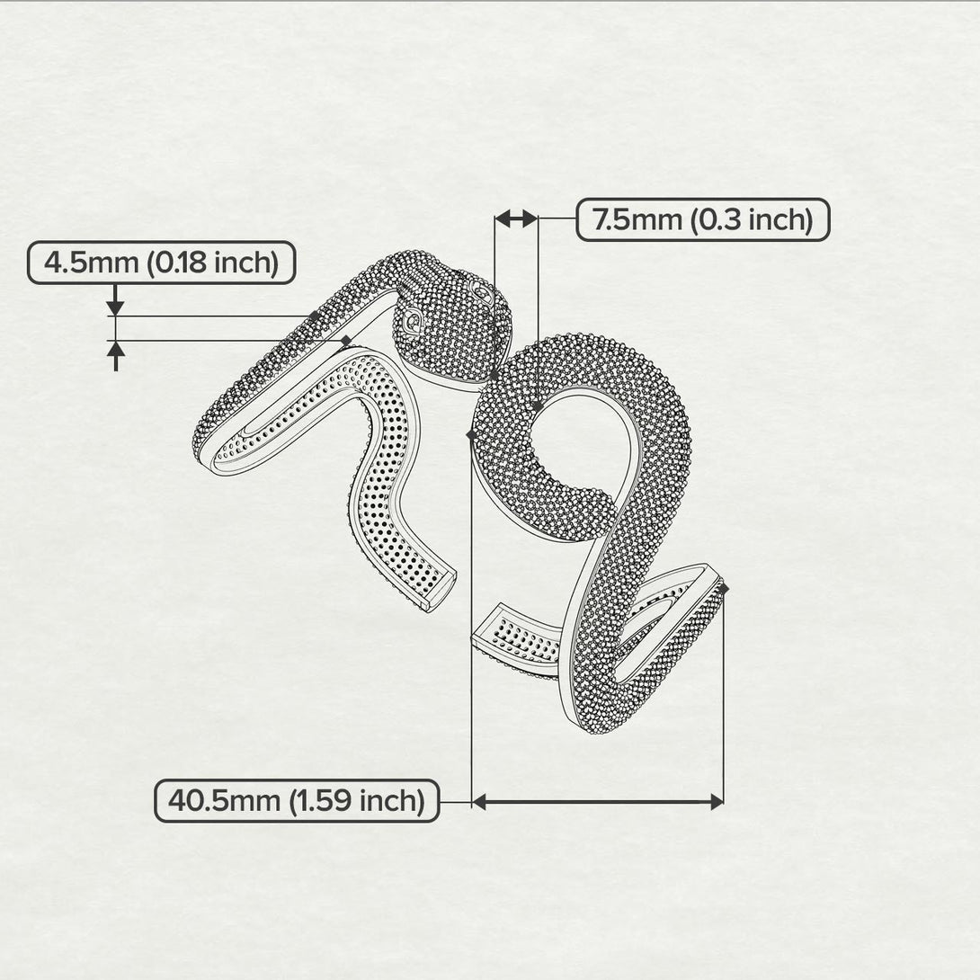 Gorgeous Diamond Snake Bracelet - Ronald No. 5