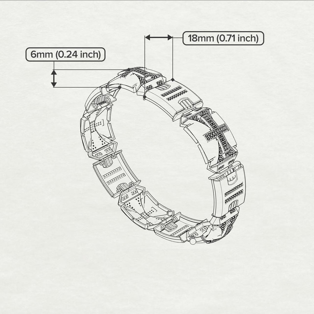 Unique Black Diamond Men Bracelet - Gary No. 8