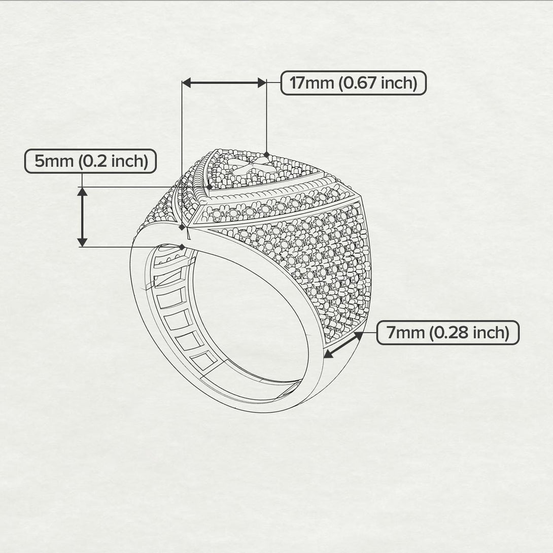 Black Diamond Men Signet Ring - Roger No. 20