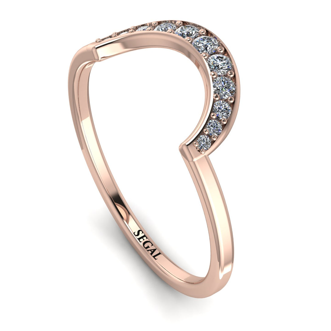 Large Half Round Stacking Diamond Ring - Brooke No. 2