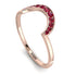 Large Half Round Stacking Ruby Ring - Brooke No. 11