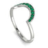 Large Half Round Stacking Emerald Ring - Brooke No. 6 image 1