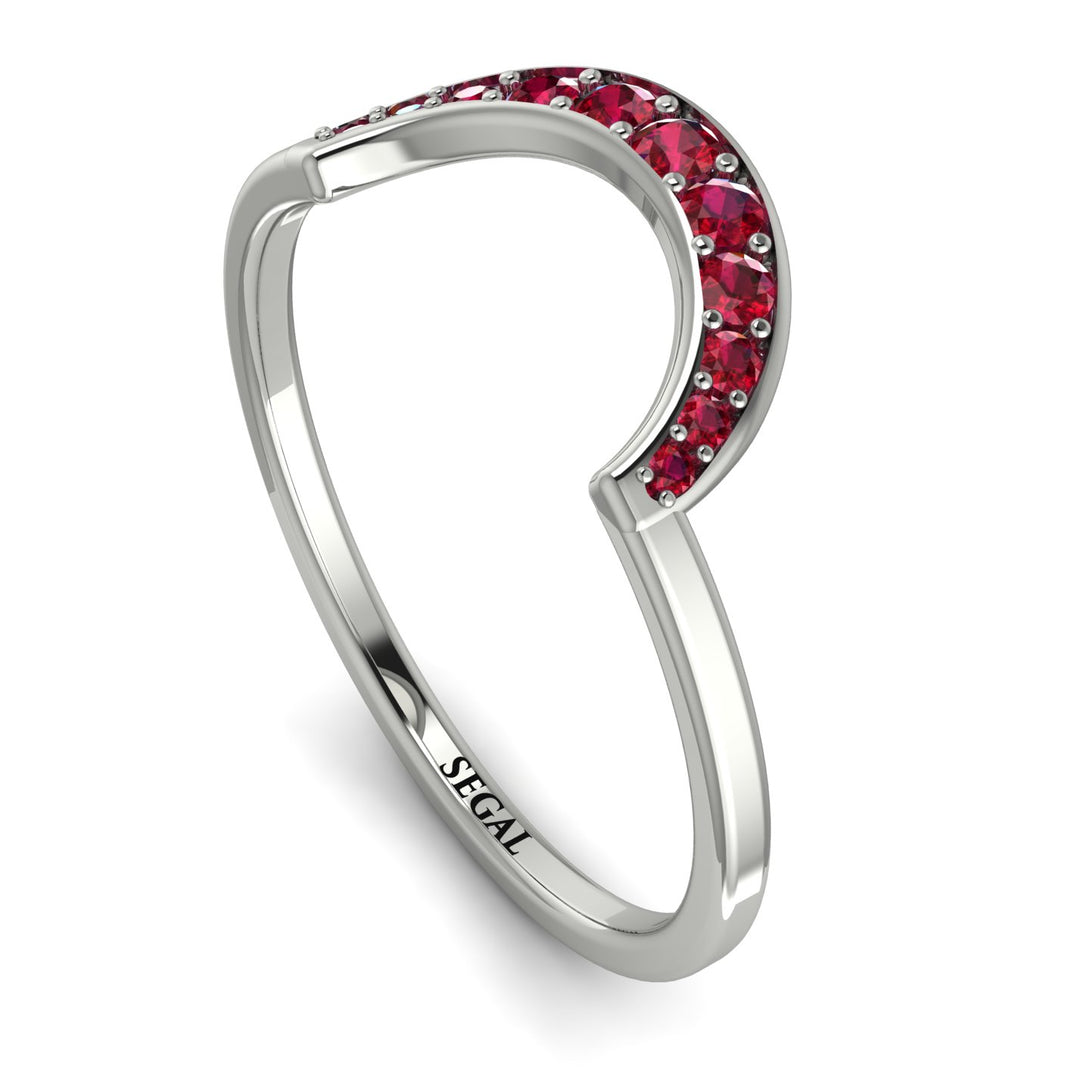 Large Half Round Stacking Ruby Ring - Brooke No. 12