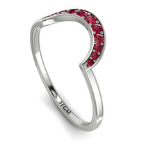 Large Half Round Stacking Ruby Ring - Brooke No. 12 image 1