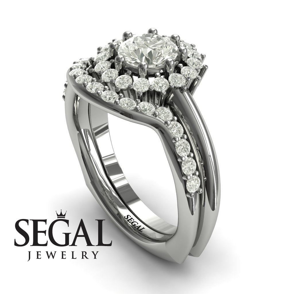 Halo's Vintage Wedding Ring Sets Diamond Ring- Clara no. 3