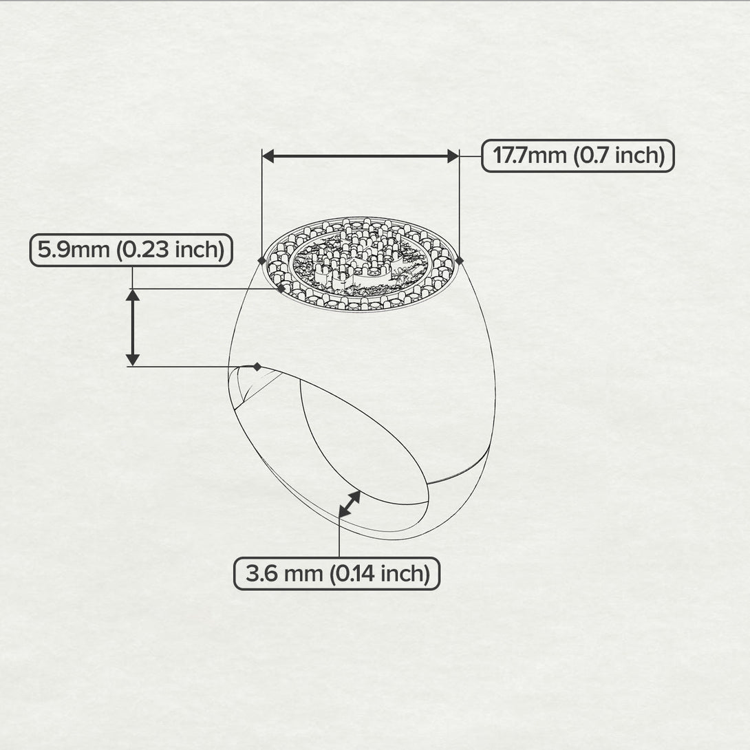 Glamorous Black Diamond Bitcoin Ring - Dominic No. 25