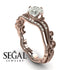 Painter's Muse Bridal Set Diamond Engagement Ring- Rose Gold - Sophie no. 2 image 6