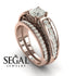 Stairway to Heaven Bridal Set Diamond Ring- Gabriella no. 2