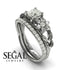 'Fresh Flora' Bridal Set Diamond Ring - Ella no. 3
