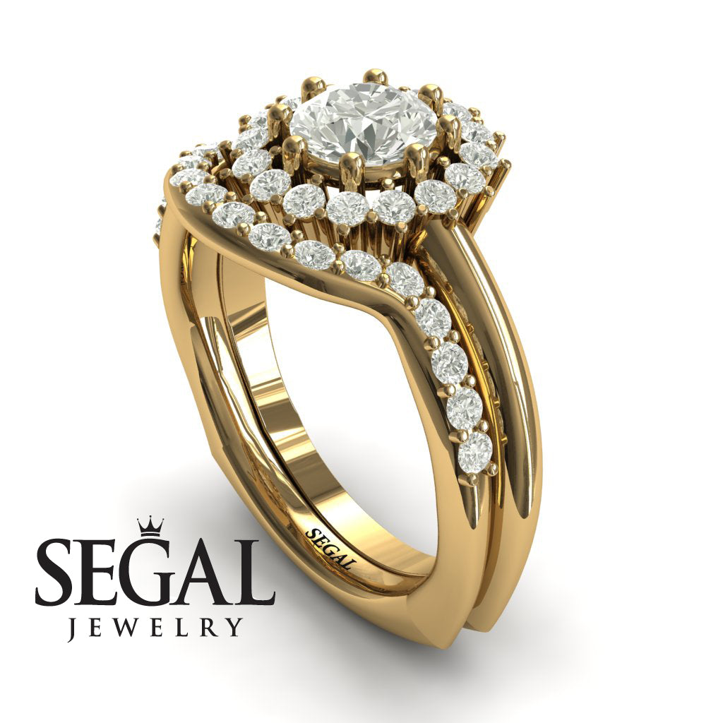 Halo's Vintage Bridal Set Diamond Wedding Ring- Clara no. 1