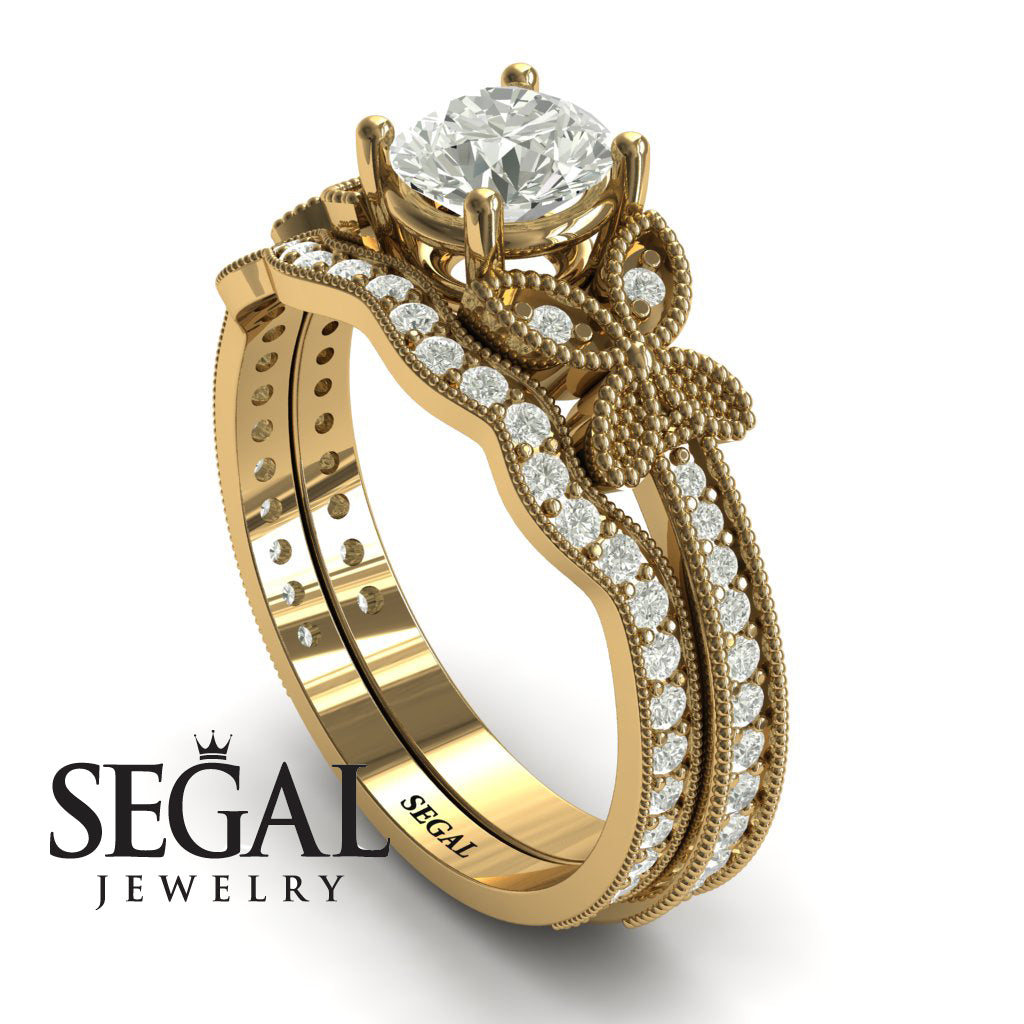 The Butterfly Stairs Bridal Set Diamond Ring- Amelia no. 1