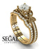 The Butterfly Stairs Bridal Set Diamond Ring- Amelia no. 1