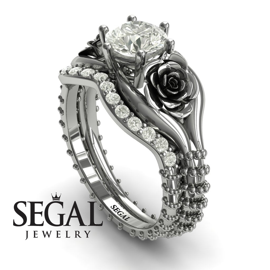 The Rose Spike Bridal Set Diamond Ring- Camilla no. 3