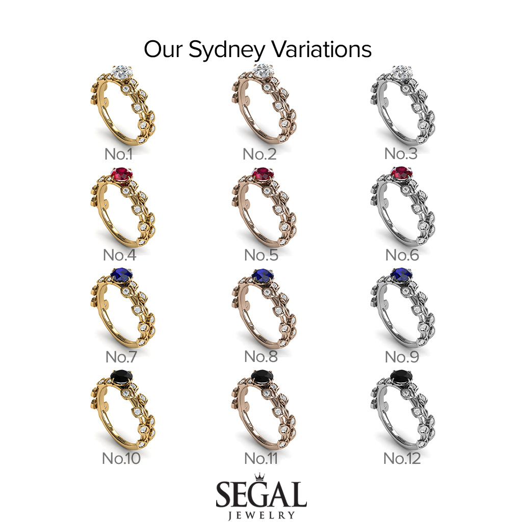 Leaves All Around Ruby Ring- Sydney no. 17