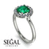 1ct Round Emerald Engagement Ring - Natalia No. 6 image 2