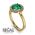 1ct Round Emerald Engagement Ring - Natalia No. 4