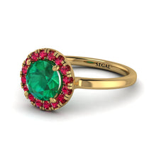1ct Round Emerald Engagement Ring - Natalia No. 49 image 1