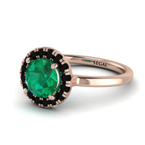 1ct Round Emerald Engagement Ring - Natalia No. 35 image 1