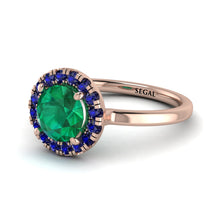 1ct Round Emerald Engagement Ring - Natalia No. 65 image 1