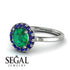 1ct Round Emerald Engagement Ring - Natalia No. 66