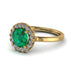 1ct Round Emerald Engagement Ring - Natalia No. 4