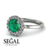 1ct Round Emerald Engagement Ring - Natalia No. 6 image 10