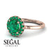 1ct Round Emerald Engagement Ring - Natalia No. 20