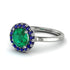 1ct Round Emerald Engagement Ring - Natalia No. 66