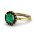 1ct Round Emerald Engagement Ring - Natalia No. 34