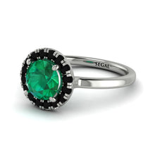 1ct Round Emerald Engagement Ring - Natalia No. 36 image 1