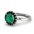 1ct Round Emerald Engagement Ring - Natalia No. 36 image 1