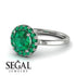 1ct Round Emerald Engagement Ring - Natalia No. 21