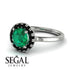 1ct Round Emerald Engagement Ring - Natalia No. 36 image 10