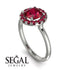 1ct Round Ruby Engagement Ring - Natalia No. 57