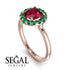 1ct Round Ruby Engagement Ring - Natalia No. 26