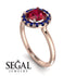 1ct Round Ruby Engagement Ring - Natalia No. 71