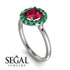 1ct Round Ruby Engagement Ring - Natalia No. 27 image 2