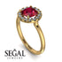1ct Round Ruby Engagement Ring - Natalia No. 10 image 2