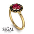 1ct Round Ruby Engagement Ring - Natalia No. 40 image 2
