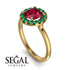 1ct Round Ruby Engagement Ring - Natalia No. 25 image 2