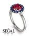 1ct Round Ruby Engagement Ring - Natalia No. 72 image 2