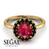 1ct Round Ruby Engagement Ring - Natalia No. 40