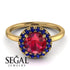 1ct Round Ruby Engagement Ring - Natalia No. 70 image 3