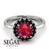 1ct Round Ruby Engagement Ring - Natalia No. 42