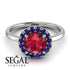 1ct Round Ruby Engagement Ring - Natalia No. 72 image 3